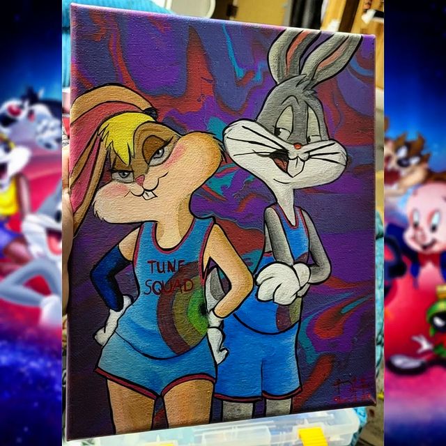 Lola Bunny and Bugs Bunny